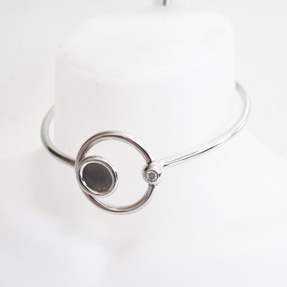 New EDDIE BORGO Celestial Orbit Moon Silver CHOKER - Picture 2 of 8
